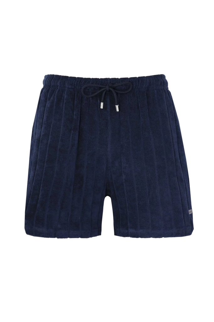 Hugo Boss Mens Terry Shorts Navy - Blue - Size Large